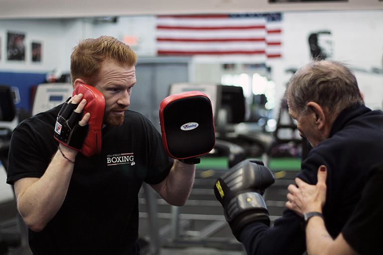 Avery Crocker trains with Jim Powers at Hill Street Boxing