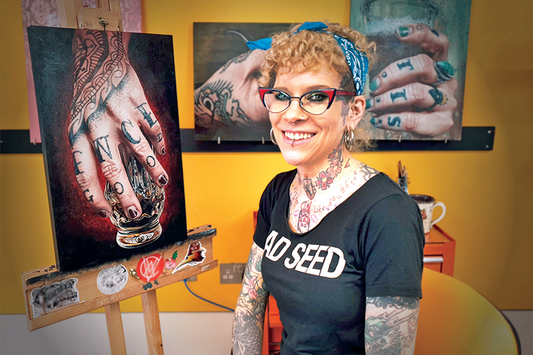Jackee Sandelands-Strom in her studio