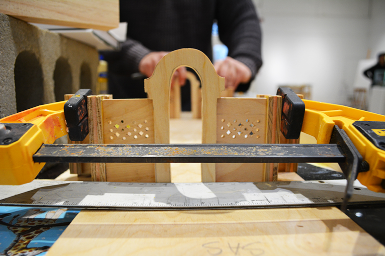 Miles Partington's Southampton Arts Center model in its early stages