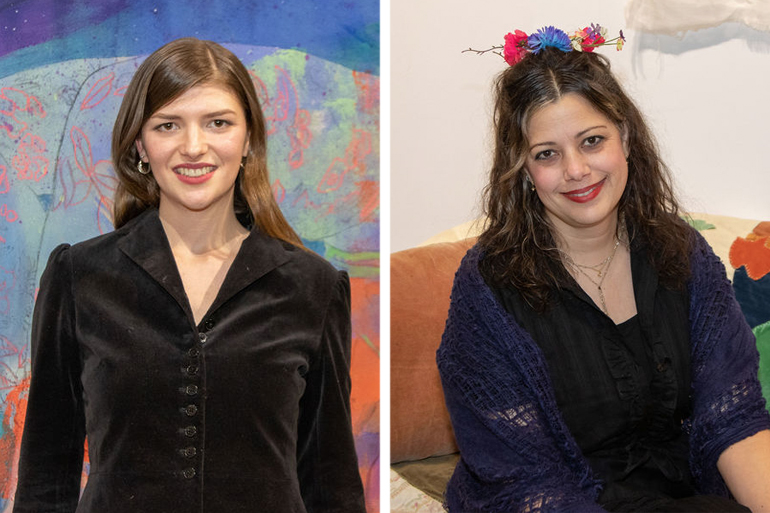 Artists Isadora Capraro and Erica-Lynn Huberty,