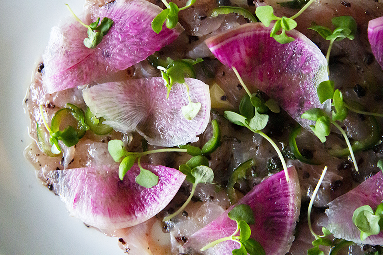 Sea Bream Crudo from the Preston House & Hotel