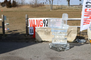 Ice sculpture for WLNG radio by Rich Daly