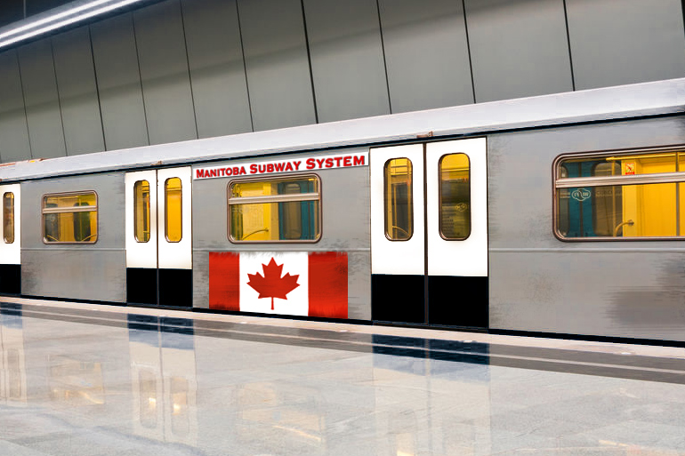 Manitoba Subway car on Hamptons Subway lines