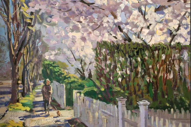 "Spring Time, Sag Harbor" March 27, 2020 Dan's Papers cover art (detail) by Viktor Butko
