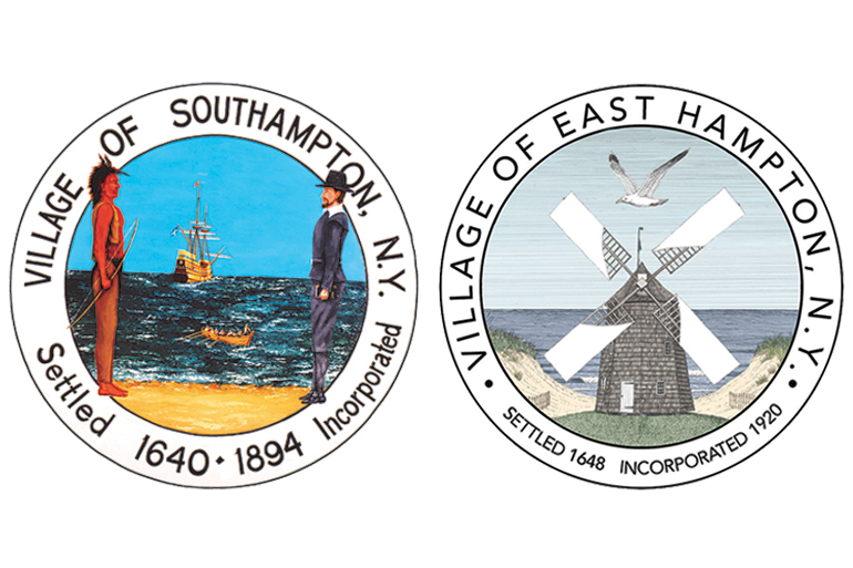 Southampton Village and East Hampton Village seals in 2020