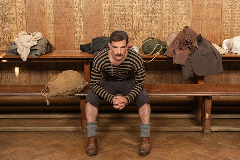 Kevin Guthrie as Fergus Suter in 'The English Game"