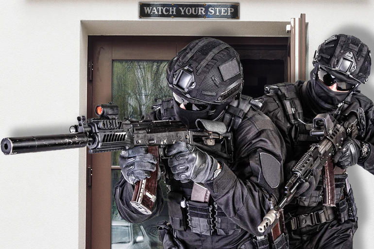 Hamptons Police Department SWAT make signage arrest