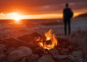 sunset over the sea