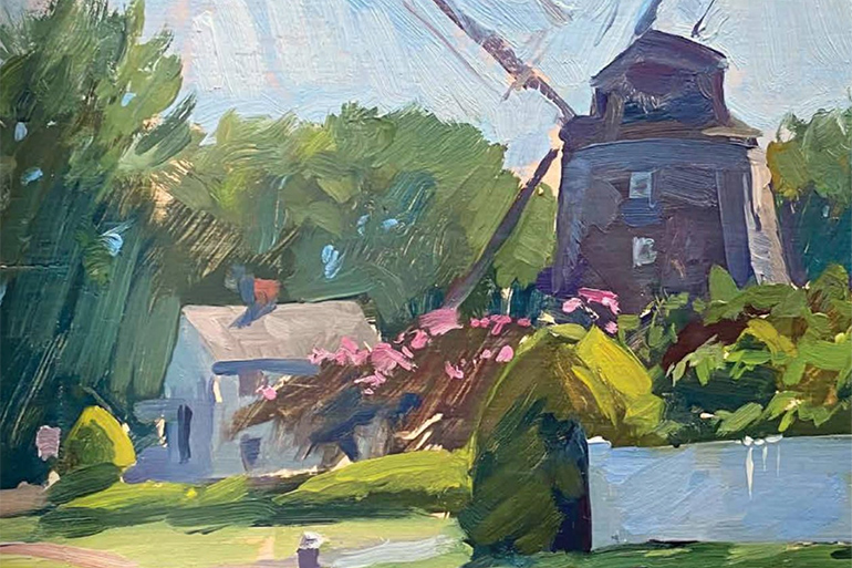 April 17, 2020 Dan's Papers cover art (detail) windmill by Marc Dalessio