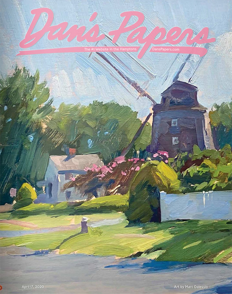 April 17, 2020 Dan's Papers cover art windmill by Marc Dalessio