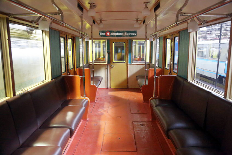 Empty Hamptons Subway car