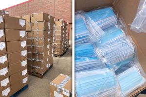 150,000 surgical masks delivered from the White House on Sunday