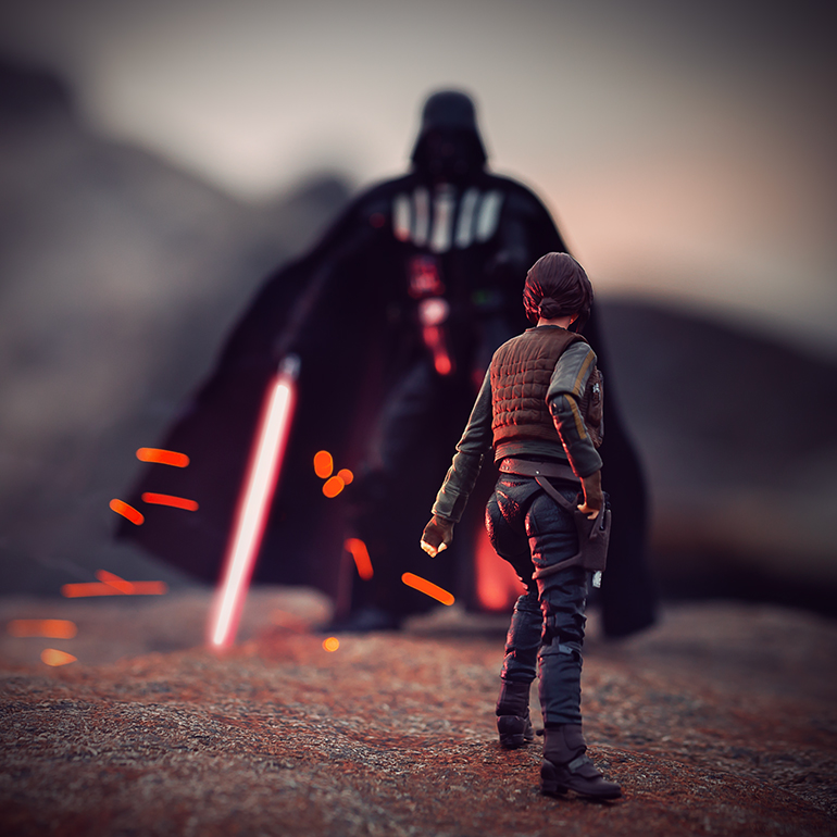 Jyn Erso vs Darth Vader Star Wars the Black Series action figures