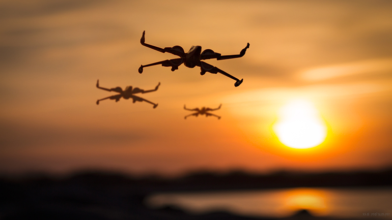 X-wing squadron toy photo