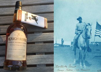 Rough Rider Bourbon and North Fork Chocolate bar and Teddy Roosevelt in Montauk
