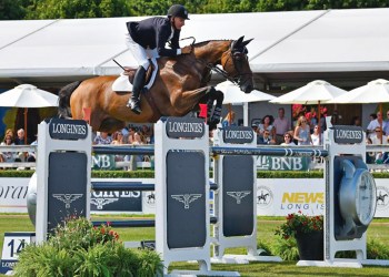 Jumping at the Hampton Classic Horse Show