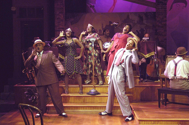 The cast of "Ain't Misbehavin'" at Bay Street Theater, 2008, Photo: Courtesy Bay Street