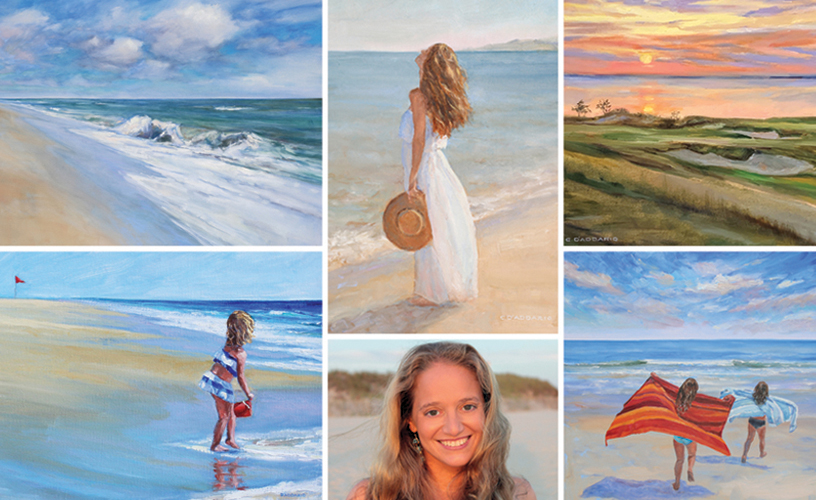 Christine D’Addario and a selection of her gorgeous paintings, Images: Courtesy D’Addario