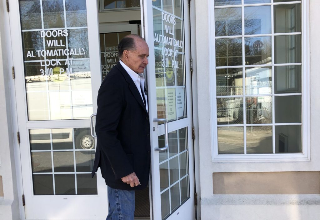 Jeffrey Colle is seen here this past January leaving East Hampton Town Justice Court. Independent/T. E. McMorrow