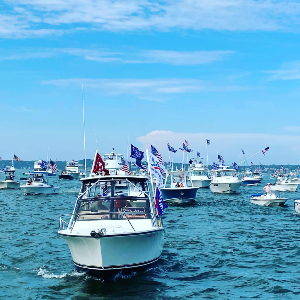 ABOUT 200 BOATS TOOK PART IN THE PRO-TRUMP, PRO-LAW ENFORCEMENT PARADE SUNDAY. PHOTO BYCOURTESY PHOTO