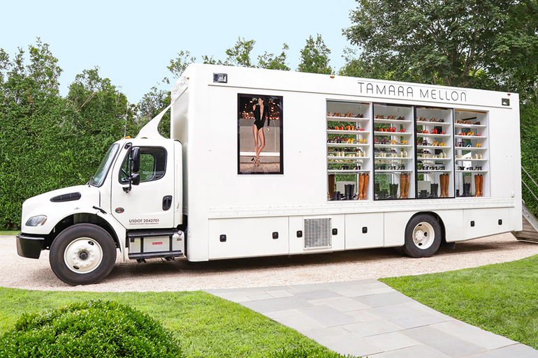 The Tamara Mellon Mobile Show Closet, Photo: Courtesy Tamara Mellon