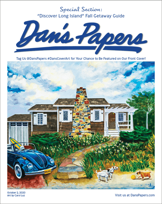 Carol Luz's “Meeting the Neighbors” on the cover of the October 2, 2020 issue of Dan's Papers