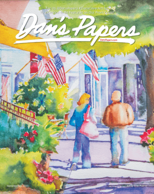 Ellen Postrel's art on the cover of the September 25, 2020 issue of Dan's Papers