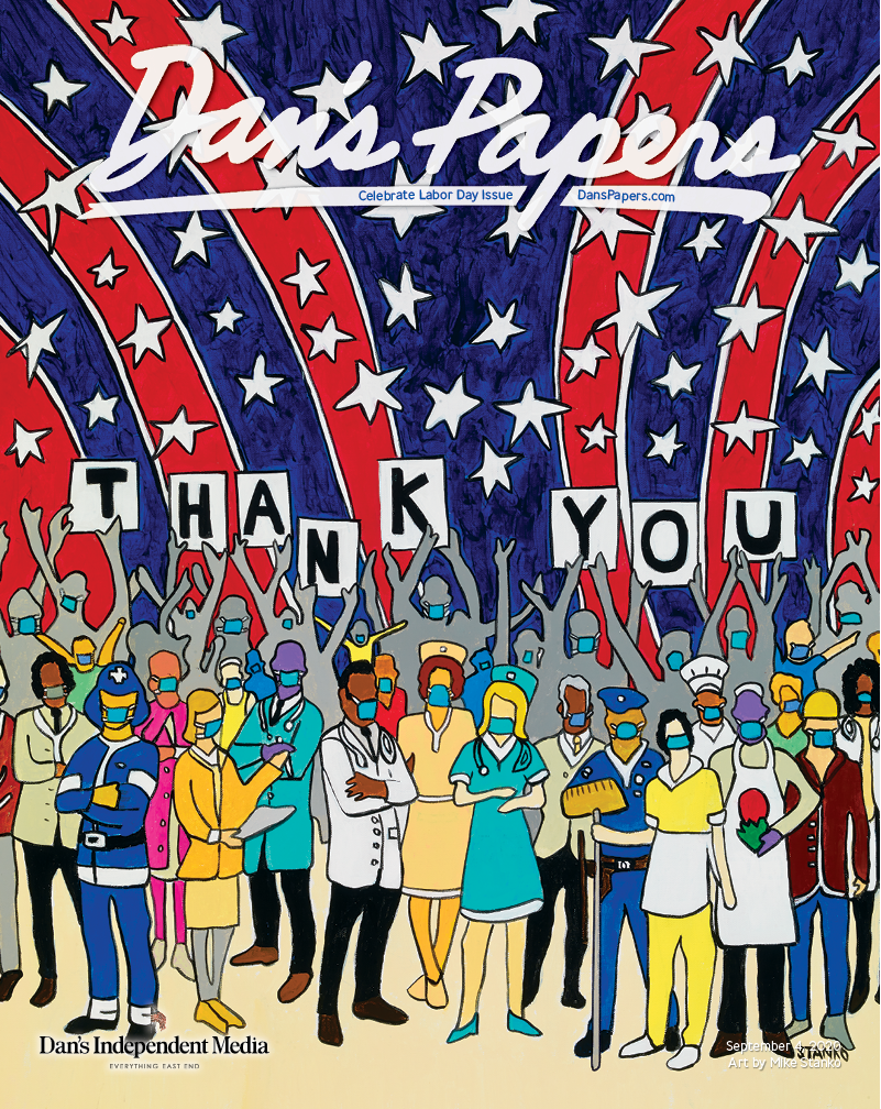 Labor Day 2020 Dan's Papers cover by Mike Stanko honoring healthcare heroes of the COVID-19 coronavirus pandemic