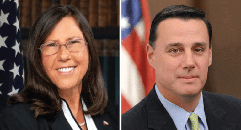 Laura Ahearn and Anthony Palumbo are running for the State Senate seat long held by Senator Kenneth LaValle.