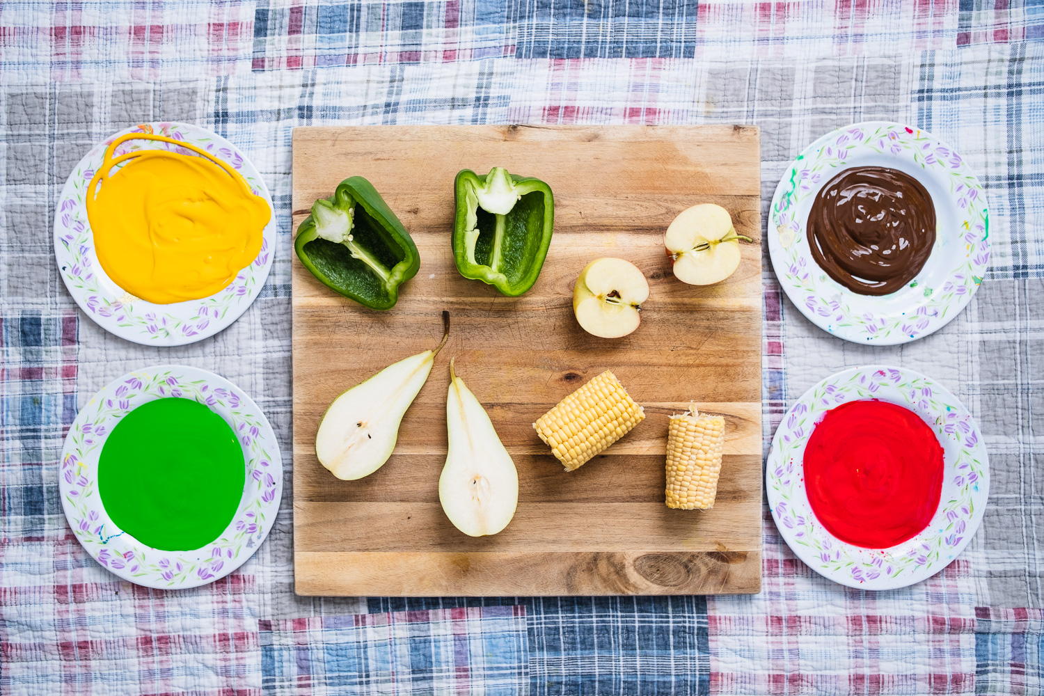 STEM Fruit & Vegetable Stamp Painting for 34yr olds Dan’s Papers