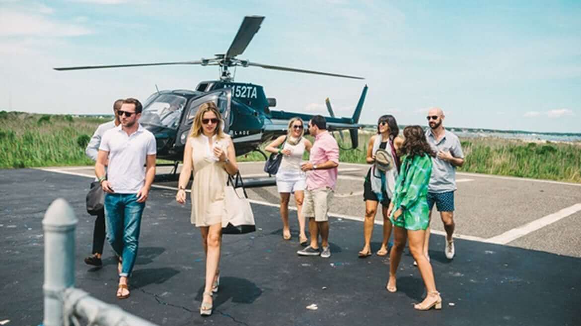 Blade helicopters travel from NYC to East Hampton Airport and back