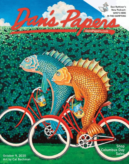 Cat Bachman's “Along Meadow Lane” on the cover of the October 9, 2020 Dan's Papers issue