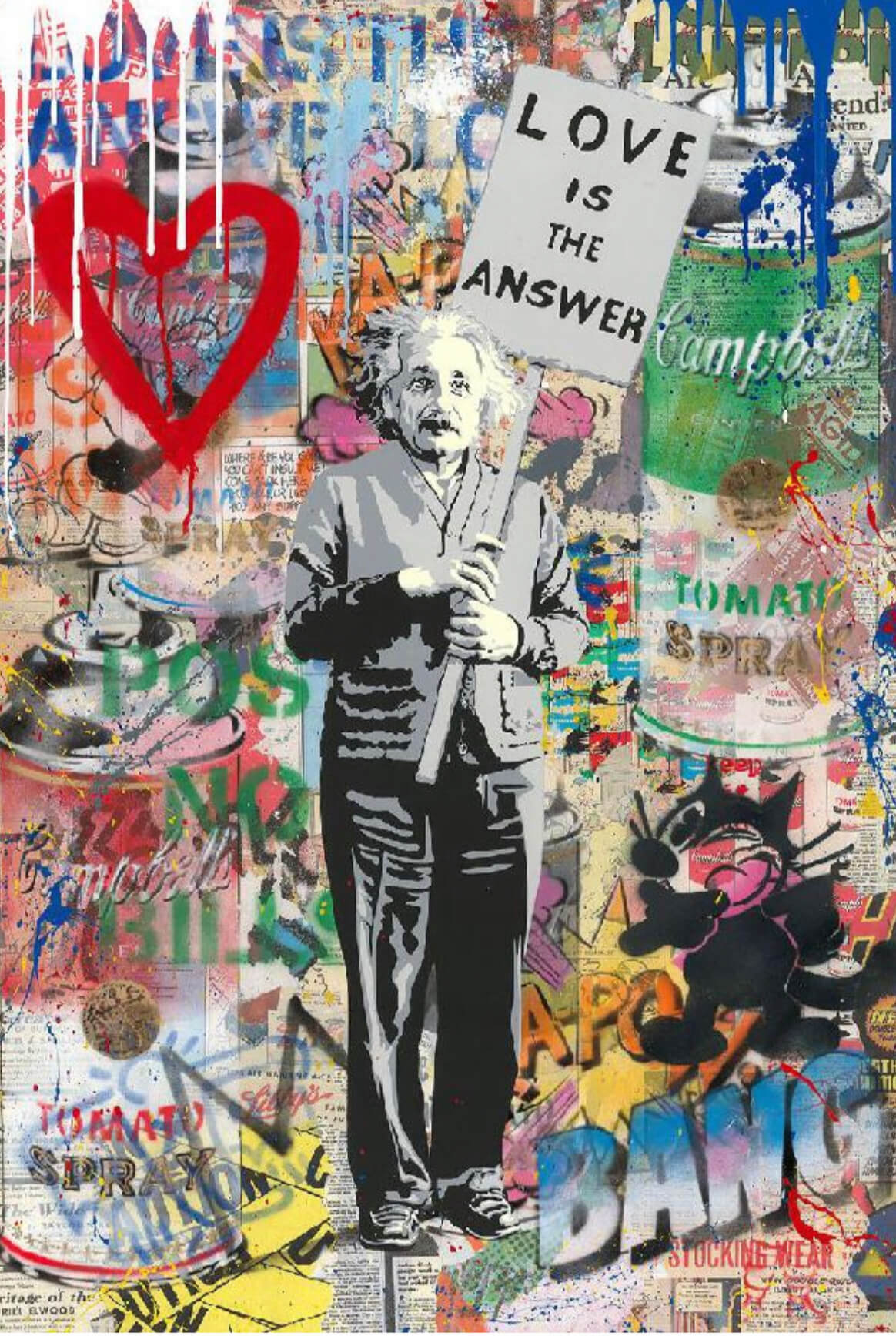 "Einstein" by Mr. Brainwash, on view in the Time2Play exhibition, Image: Courtesy White Room Gallery
