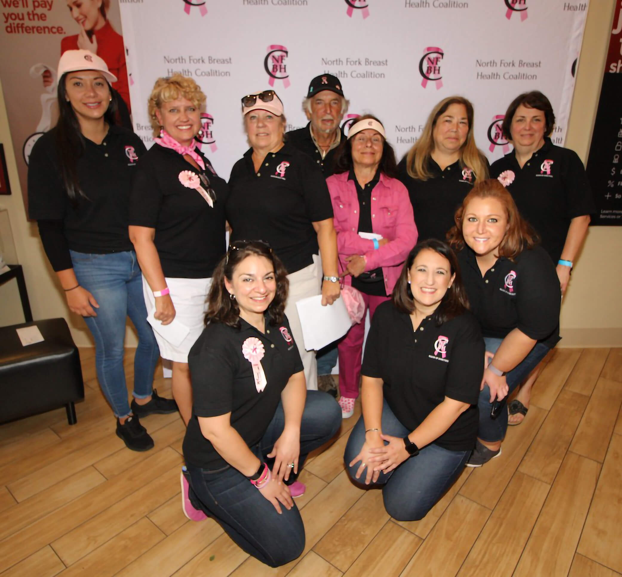 The North Fork Breast Health Coalition board at the 2019 Tanger Walk, Photo: Courtesy NFBHC