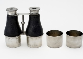 Binocular Form Double Spirit Flask, $5250