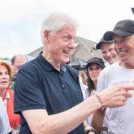 President Bill Clinton at the 2019 Artists & Writers Game