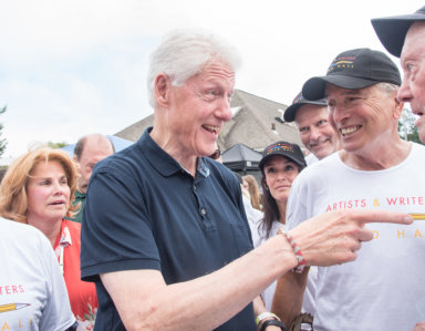 President Bill Clinton at the 2019 Artists & Writers Game