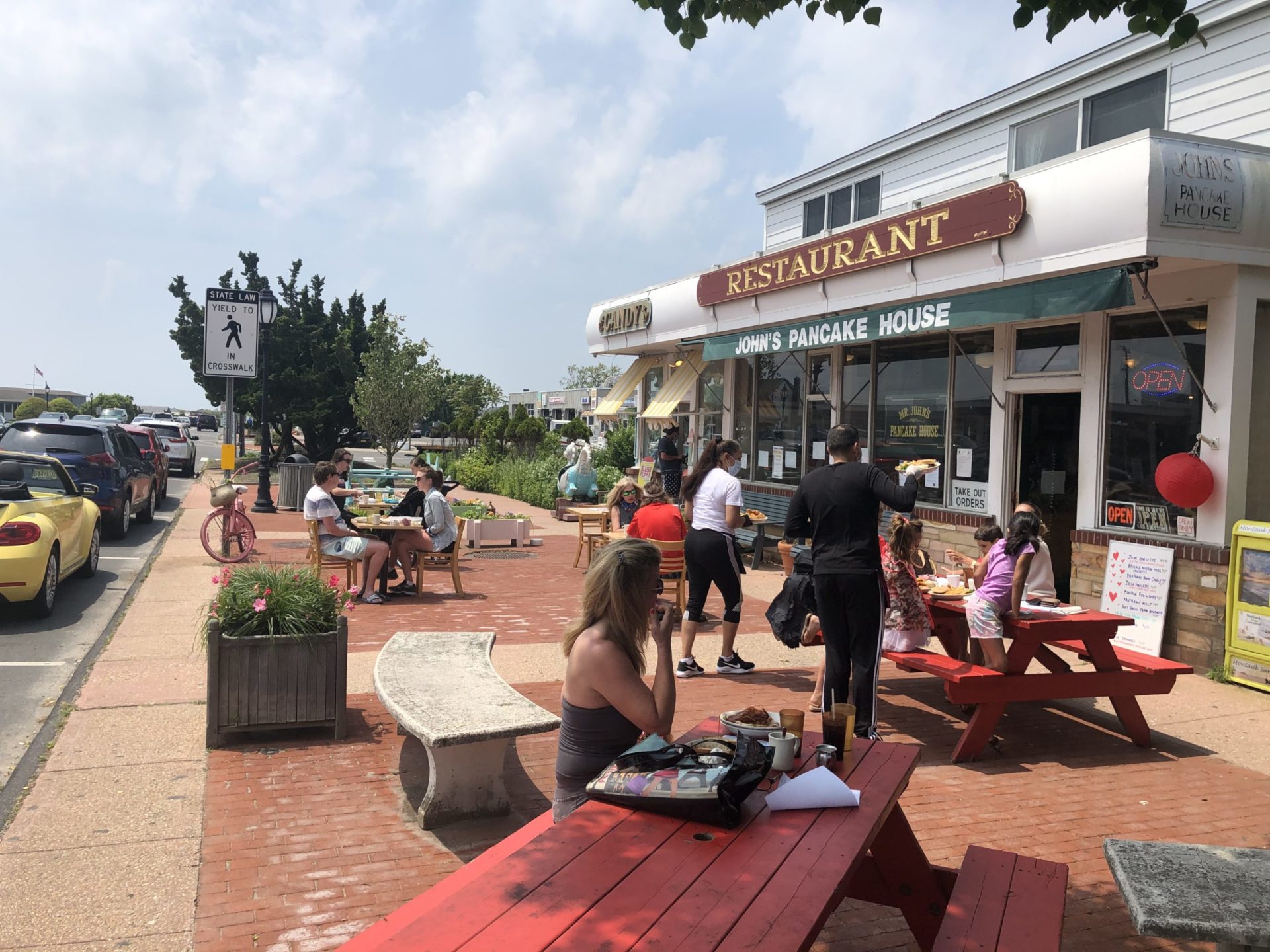 Family Breakfast at John's Pancake House in Montauk