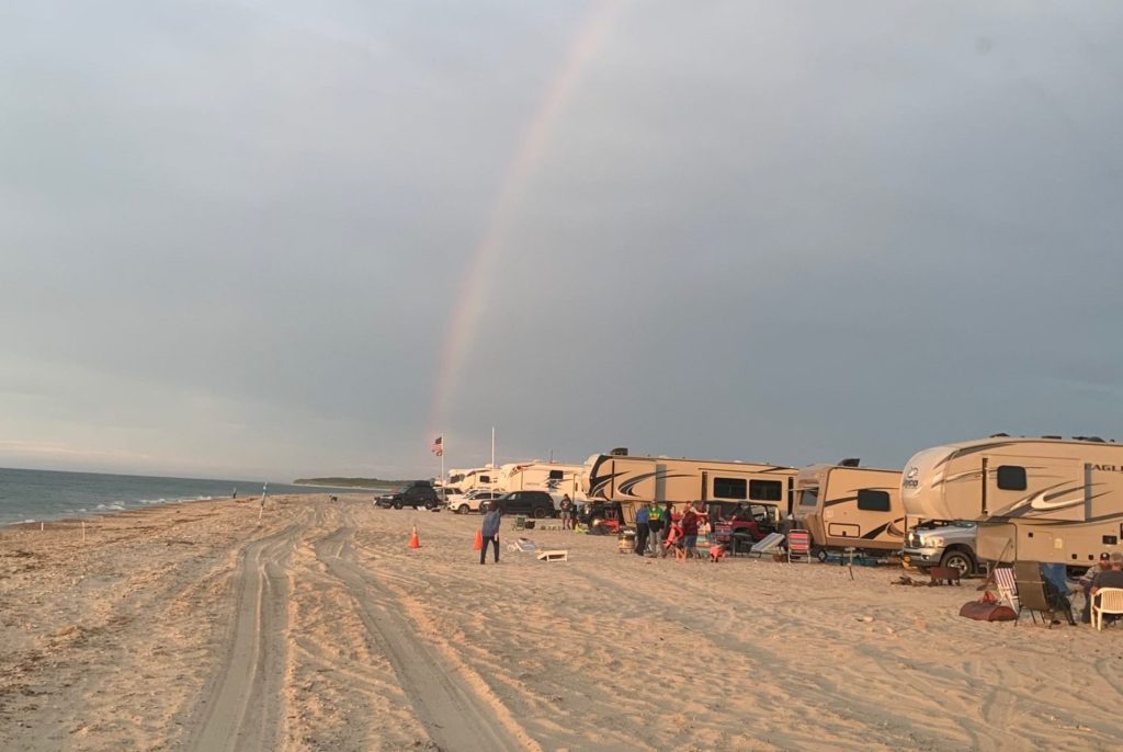 There is nothing like camping on an outer beach, like Gin Beach in Montauk, campers say. Independent/Allen Bennett