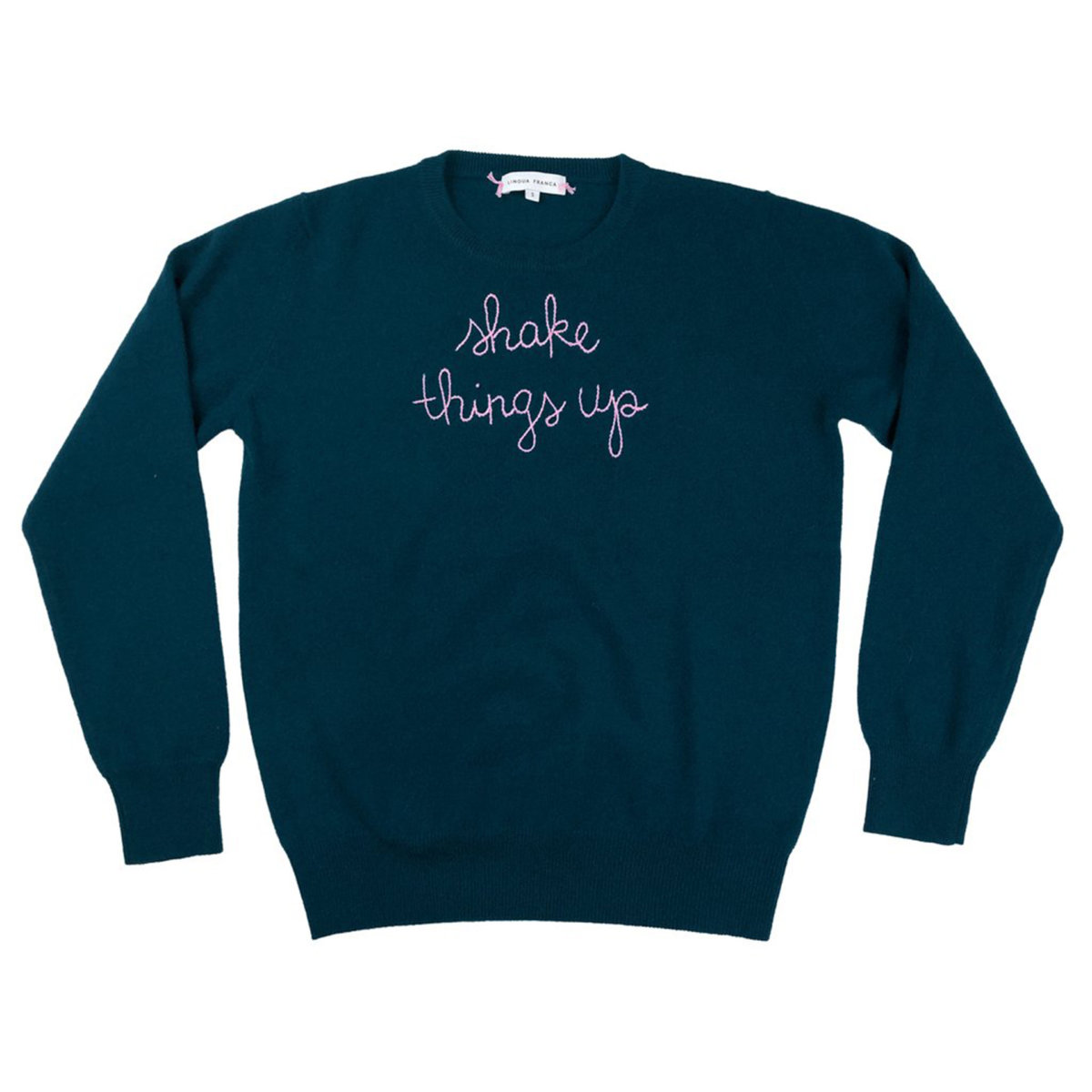 Lingua Franca “Shake Things Up” cashmere sweater, $380