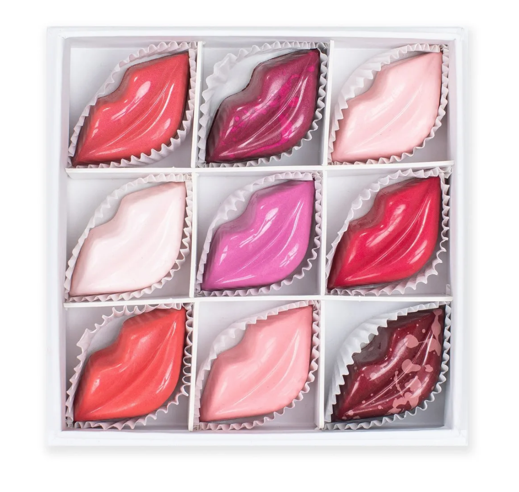 Maggie Louise Confections Hand Painted Kiss & Tell Truffles, $48