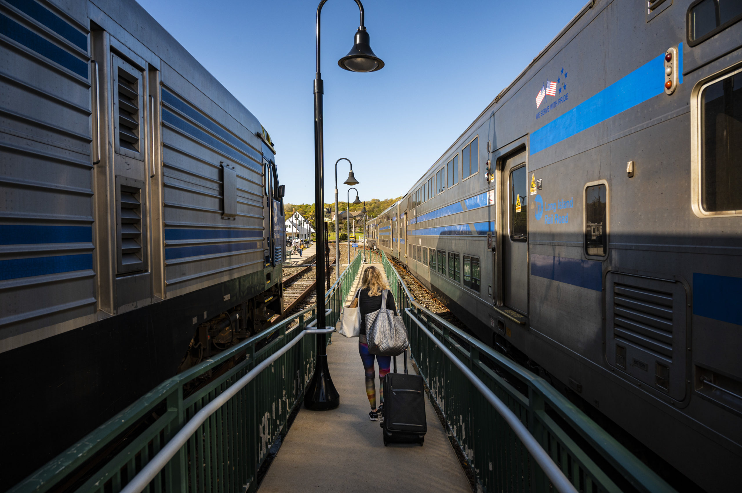 Long Island Rail Road train arriving in Montauk, on Friday, May 22, 2020.