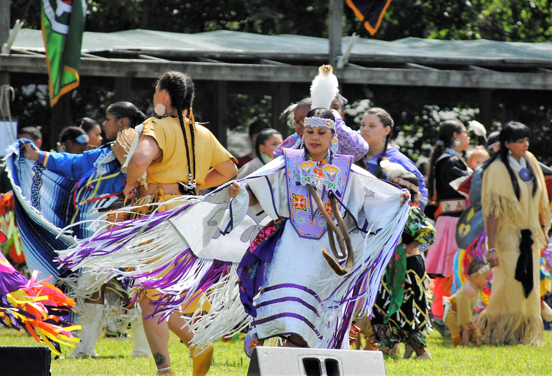 The public flocks to the Shinnecock Indian Powwow each year to see traditional Native American dances.