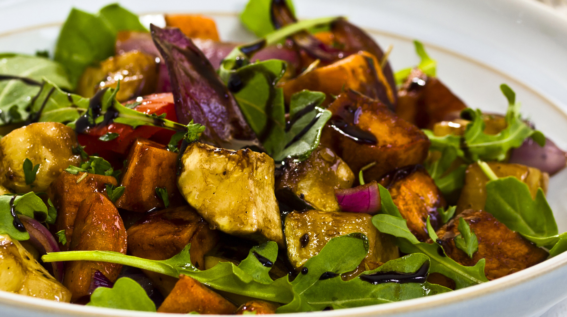 balsamic roasted vegetable salad