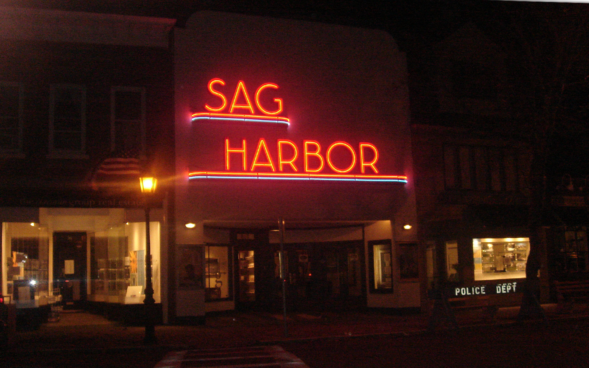 The exterior of the Sag Harbor Cinema,