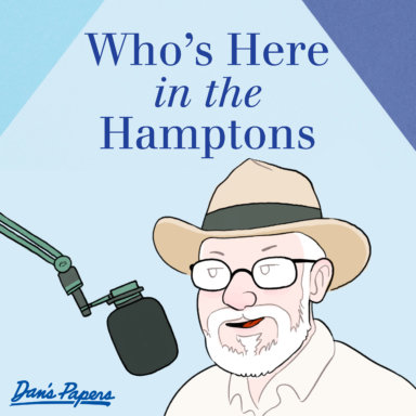 dan's who's here in the hamptons podcast logo