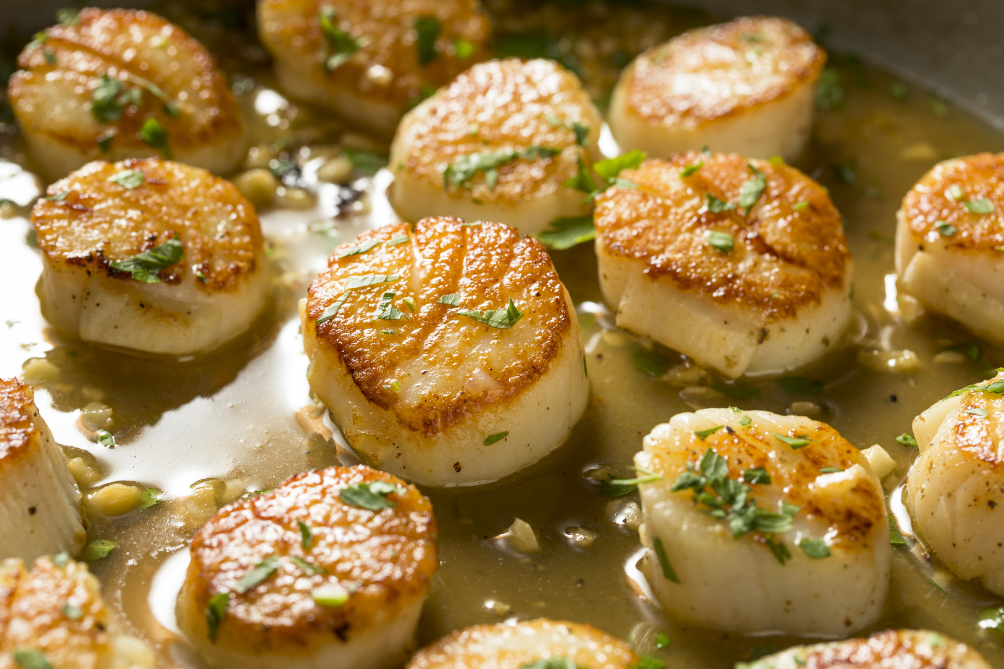Seared Scallops With Vegetable Stir Fry, Wild Rice, & Ginger Soy Glaze