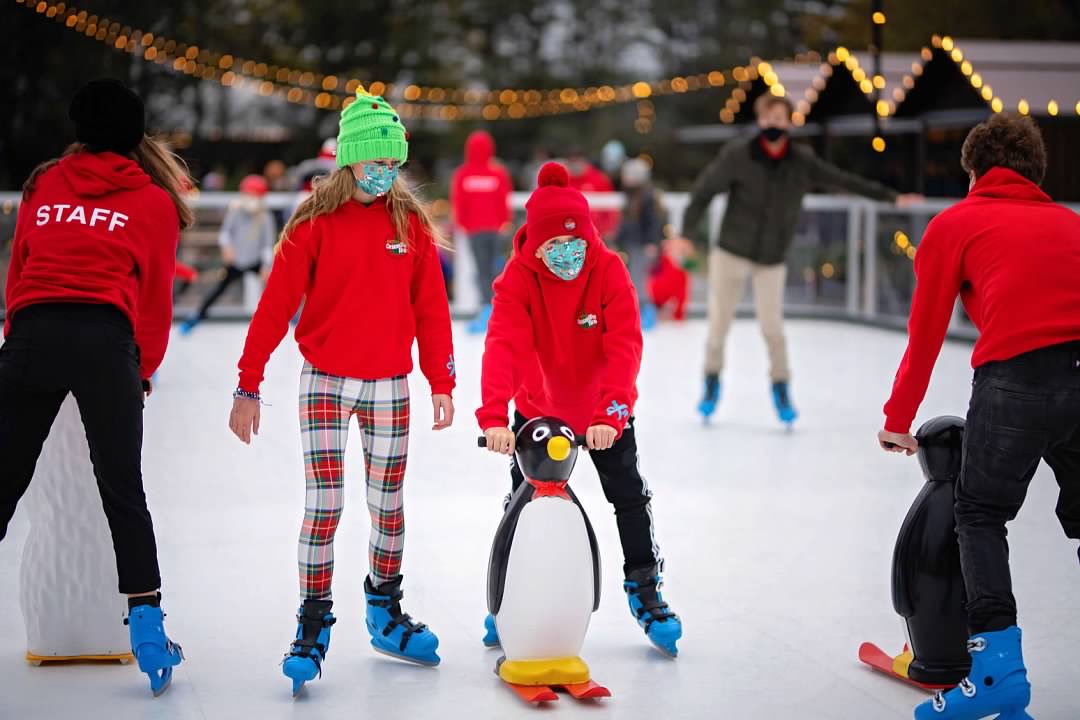 Santa's Christmas Tree Farm has a new ice skating rink this season