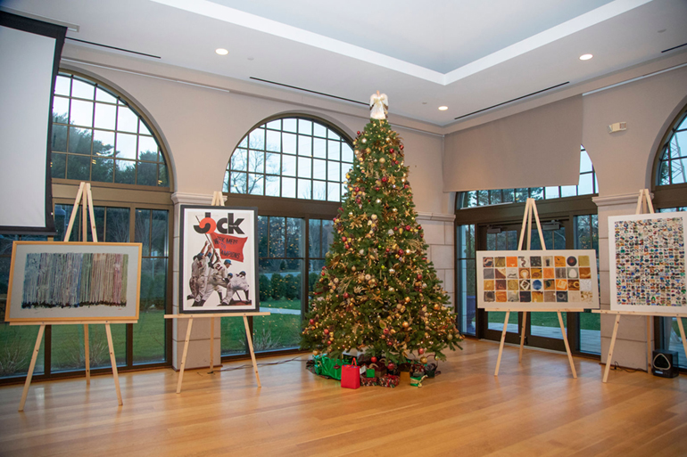 Dick Stone's works on display at the Greek Orthodox Church of the Hamptons.