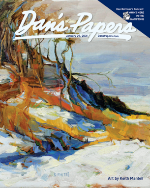 Keith Mantell's art on the cover of the January 29, 2021 Dan's Papers issue.
